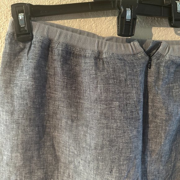 VIVID Two Tone Linen Casual Long Pants -Elastic waist and side pockets Size 2X - Picture 4 of 5